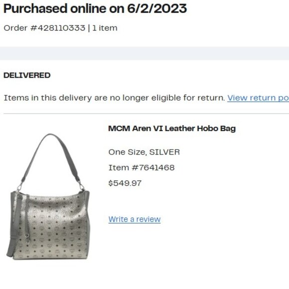MCM Metallic Silver and Black Shoulder Bag - Picture 3 of 13